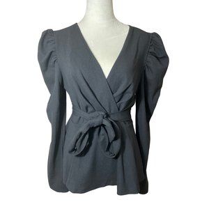 Women's Greathe Black Wrap Top   Size: Large